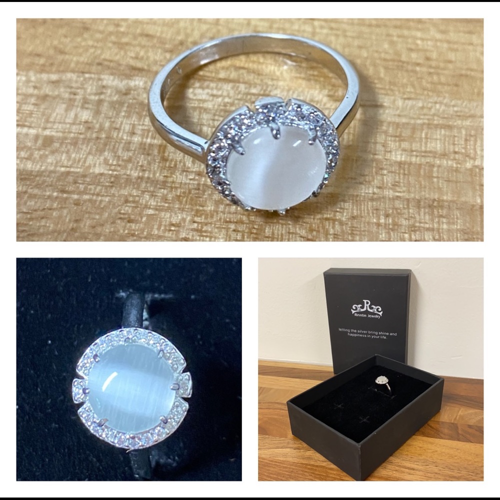 Sterling ring AAA cubic Zircon size 6